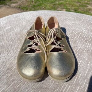 Birkenstock Gold lace up shoes